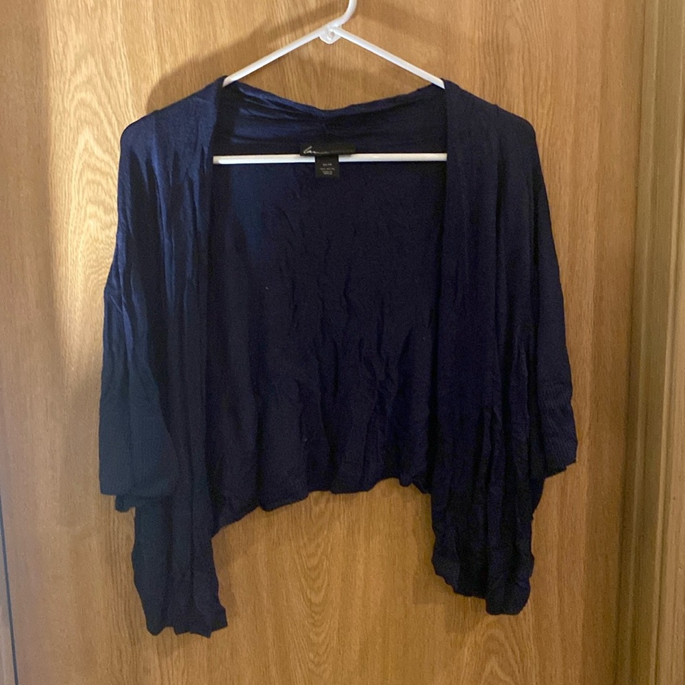 Lane Bryant Cropped Lightweight Navy Blue Cardigan - Size 26/28 - $15